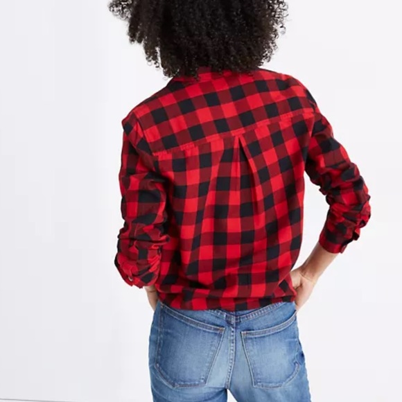 Madewell tie front flannel in buffalo check XS - Picture 5 of 13